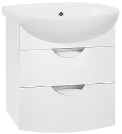 Style Line Тумба с раковиной Жасмин-2 55 Люкс белая – фотография-1